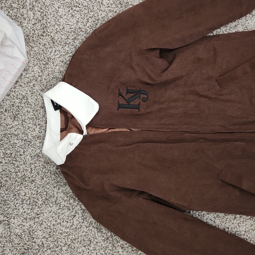 Medium, Karl jacobs brand, corduroy jacket, brown